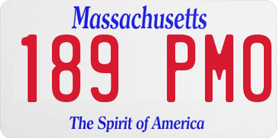 MA license plate 189PM0