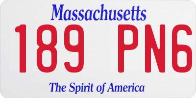 MA license plate 189PN6