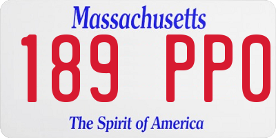 MA license plate 189PP0