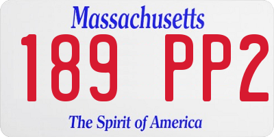 MA license plate 189PP2