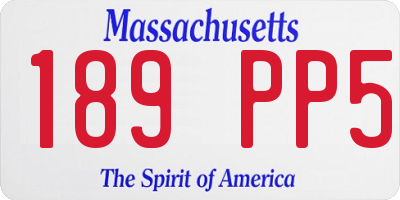 MA license plate 189PP5