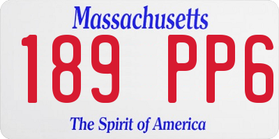 MA license plate 189PP6