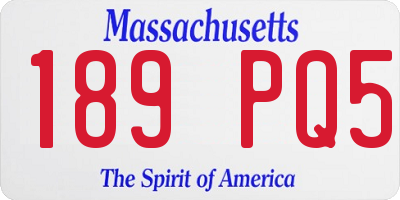 MA license plate 189PQ5