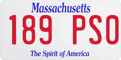 MA license plate 189PS0