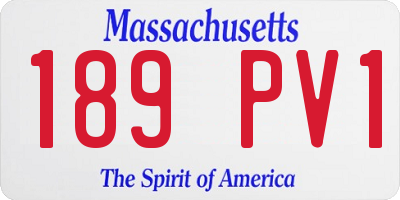 MA license plate 189PV1