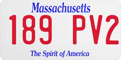 MA license plate 189PV2