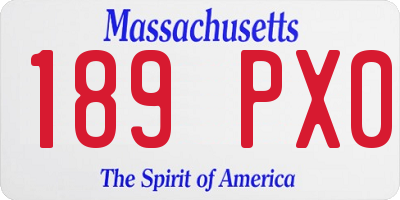 MA license plate 189PX0