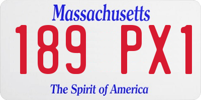 MA license plate 189PX1
