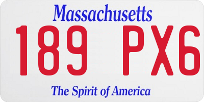 MA license plate 189PX6