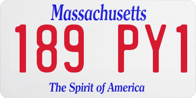 MA license plate 189PY1