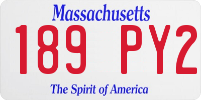 MA license plate 189PY2