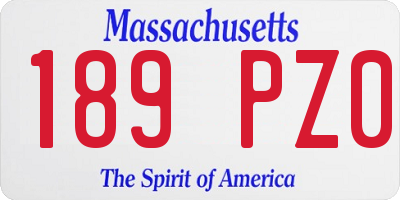 MA license plate 189PZ0