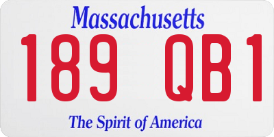 MA license plate 189QB1