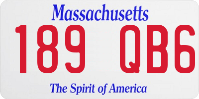 MA license plate 189QB6