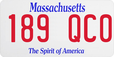 MA license plate 189QC0