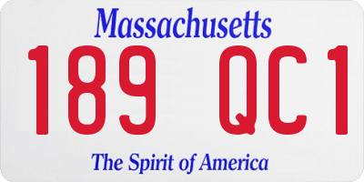 MA license plate 189QC1