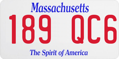 MA license plate 189QC6