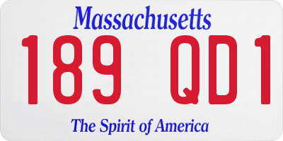 MA license plate 189QD1