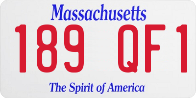 MA license plate 189QF1