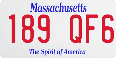 MA license plate 189QF6