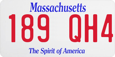 MA license plate 189QH4