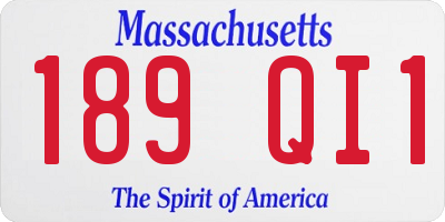 MA license plate 189QI1