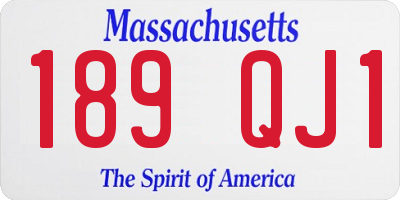 MA license plate 189QJ1