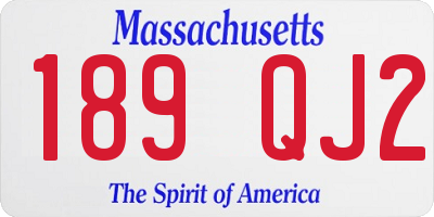 MA license plate 189QJ2