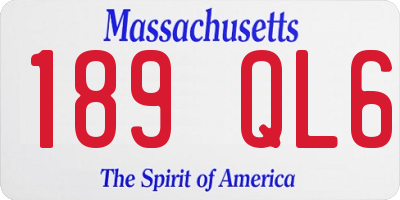 MA license plate 189QL6