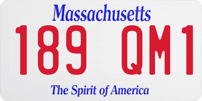 MA license plate 189QM1