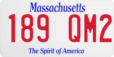 MA license plate 189QM2