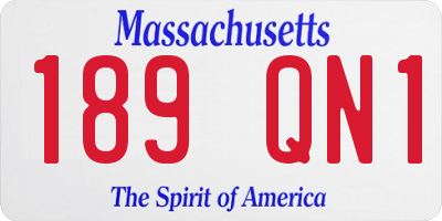 MA license plate 189QN1