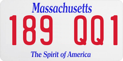 MA license plate 189QQ1