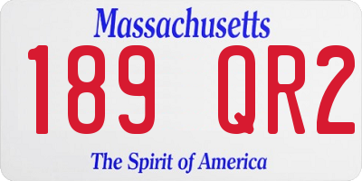 MA license plate 189QR2