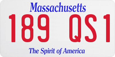 MA license plate 189QS1