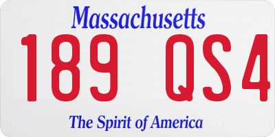 MA license plate 189QS4