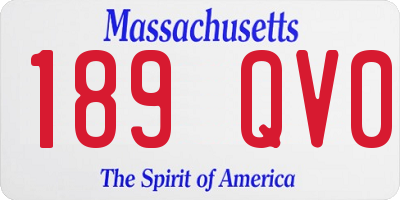 MA license plate 189QV0