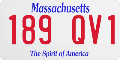 MA license plate 189QV1