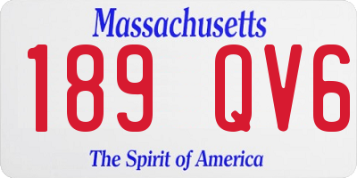 MA license plate 189QV6
