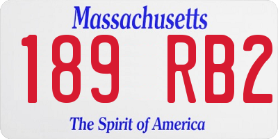 MA license plate 189RB2
