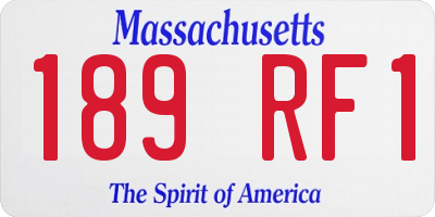 MA license plate 189RF1
