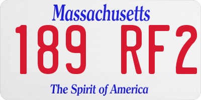 MA license plate 189RF2