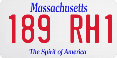 MA license plate 189RH1