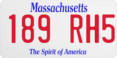 MA license plate 189RH5