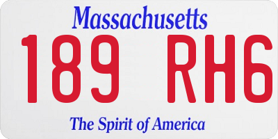 MA license plate 189RH6