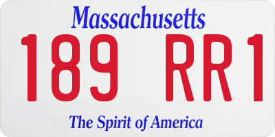 MA license plate 189RR1