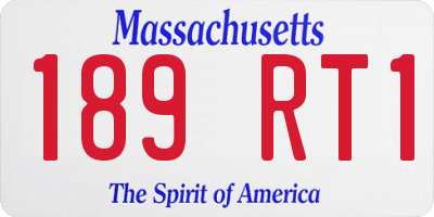 MA license plate 189RT1