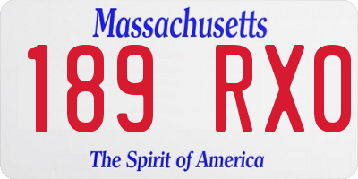 MA license plate 189RX0
