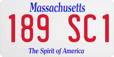 MA license plate 189SC1