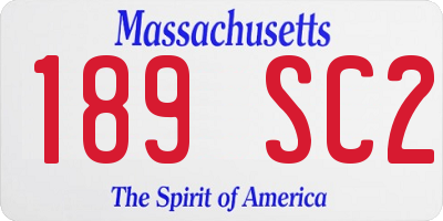 MA license plate 189SC2